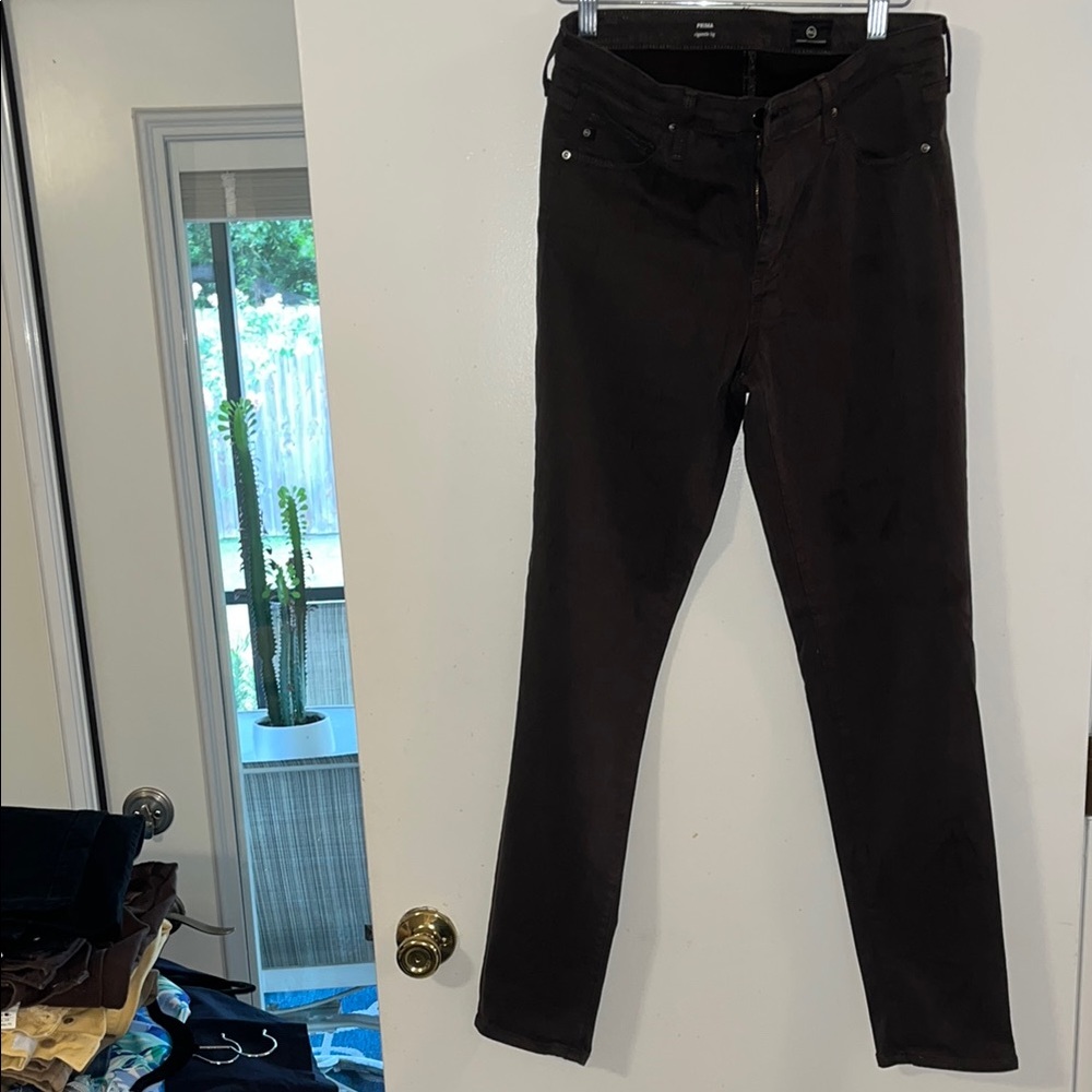 AG Adriano Goldschmied Dark Brown Skinny Jeans